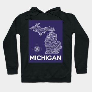 Michigan Map Hoodie